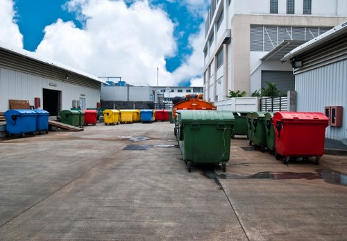 Sorted demolition waste ready for recycling